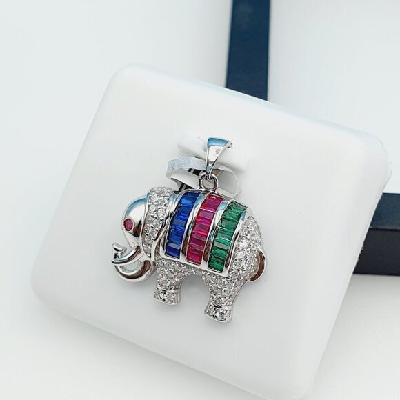 "925 Sterling Silver Cubic Zirconia Pendant, UU1P6A6034 - Picture 8 of 9